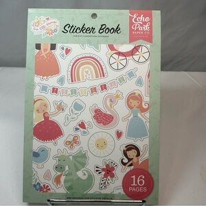 Echo Park Paper Co Our little Princess Sticker Book Pastel Pink, Mint, Coral NWT